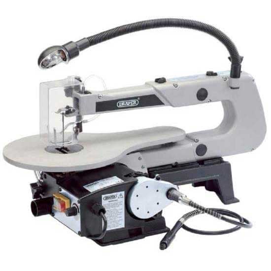 Draper 405mm 90W 230V Variable Speed Fretsaw with Flexible Drive Shaftand Worklight