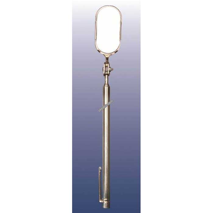 B-2TM 1'' x 2'' Oval Telescopic Mirror & Magnetic Pick Up - 5.75'' to 28'' Long