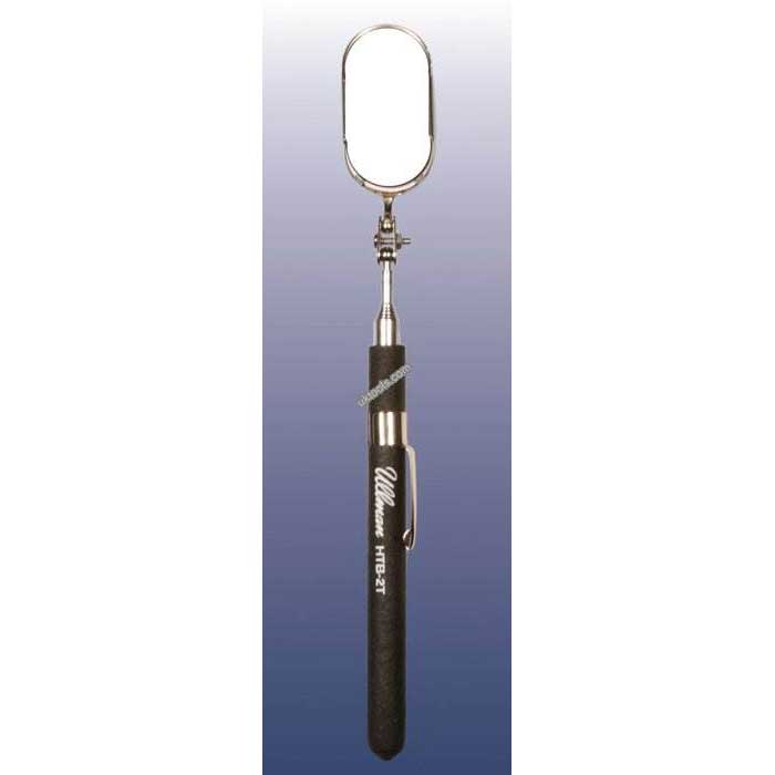 HTB-2T Ullman 1x2'' Oval Telescopic Inspection Mirror - 5.5'' to 28'' Long