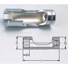 KOKEN 3300FN-12  12mm 3/8'' Drive Flare Nut Socket