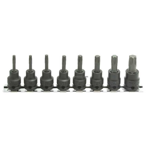 Koken RS13025/8-L50 8 piece 3/8''.Dr std torx bit 50mm long socket set