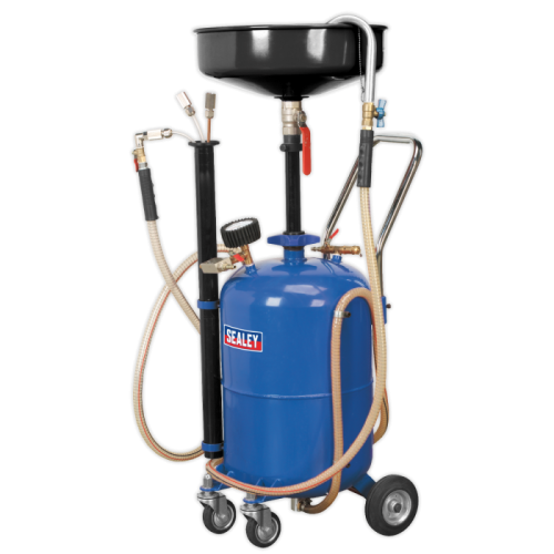 Sealey AK456DX Mobile Oil Drainer with Probes 35ltr Air Discharge