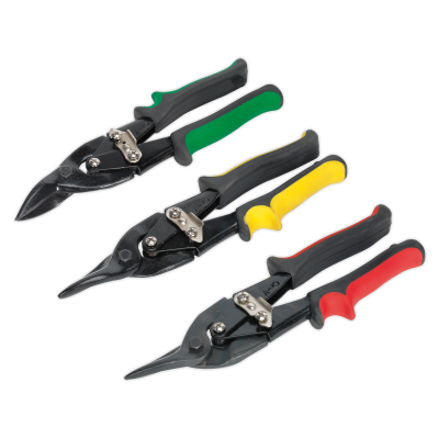 Sealey AK6907 - Aviation Tin Snips Set 3pc