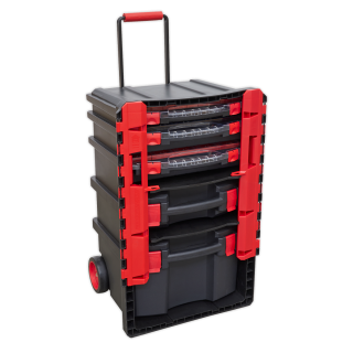 Mobile Toolbox with 5 Removable Storage Cases