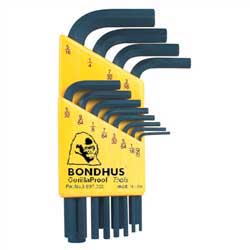 Bondhus 12236 HLX12S - 12pc SHORT Hex Key Set 0.050-5/16''