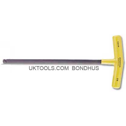 Bondhus 13112 - 1/4'' T-HANDLE BALL HEX DRIVER - 10.8'' Long