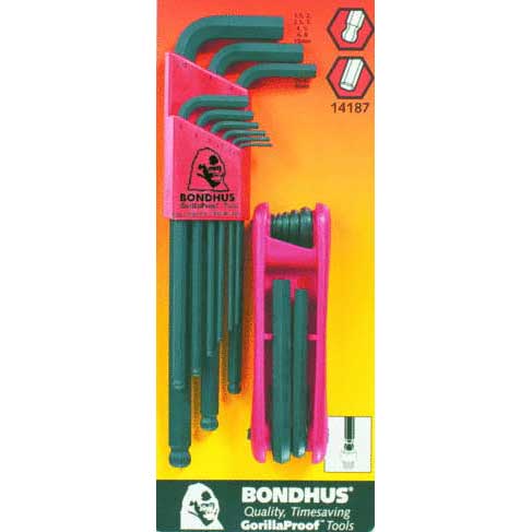 Bondhus 14187 - BLX9M & 12587 - Metric Bonus Hex Key Pack - 9pc Ball End & 7pc Fold Up