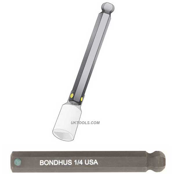 Bondhus 31487 PHBX8M-2 ProHold METRIC BALL END 8pc Socket Bit Set 3-10mm - 2'' long