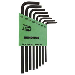 Bondhus 32432 - Tamper Resistant Torx 8pc Key Set TR6-TR25