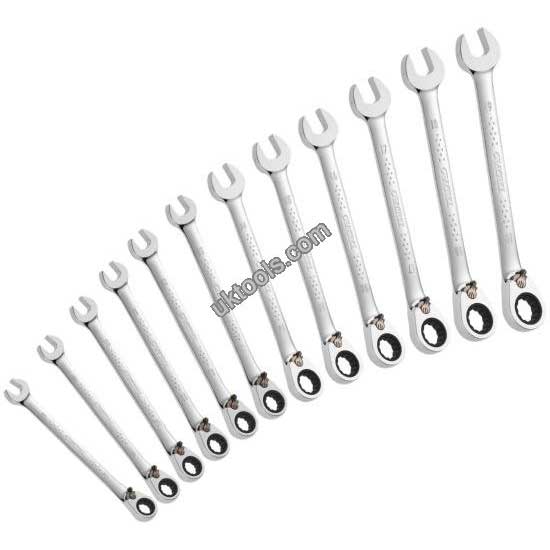 Facom Expert 12pc Ratcheting Wrenches Set 8-19mm