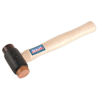 Sealey CRF25 - Copper/Rawhide Faced Hammer 2.25lb Hickory Shaft