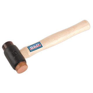 Sealey CRF25 Copper/Rawhide Faced Hammer 2.25lb Hickory Shaft