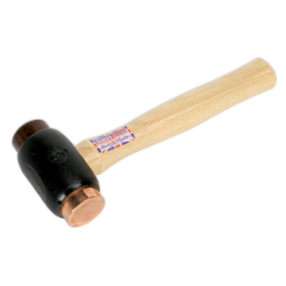 Sealey CRF35 Copper/Rawhide Faced Hammer 3.5lb Hickory Shaft