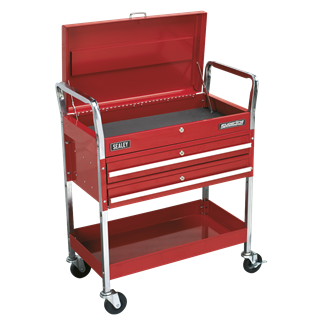Sealey CX1042D - Trolley 2-Level Extra Heavy-Duty with Lockable Top & 2 Drawers