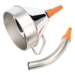 Sealey FM20F - Funnel Metal with Flexi Spout & Filter 200mm