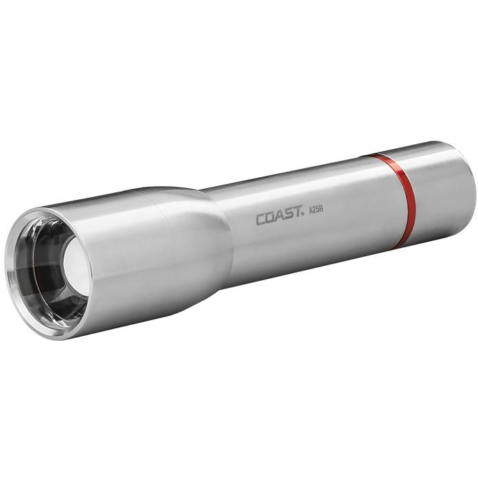 Coast A25R Rechargeable Torch Kit stainless steel 720 lumens