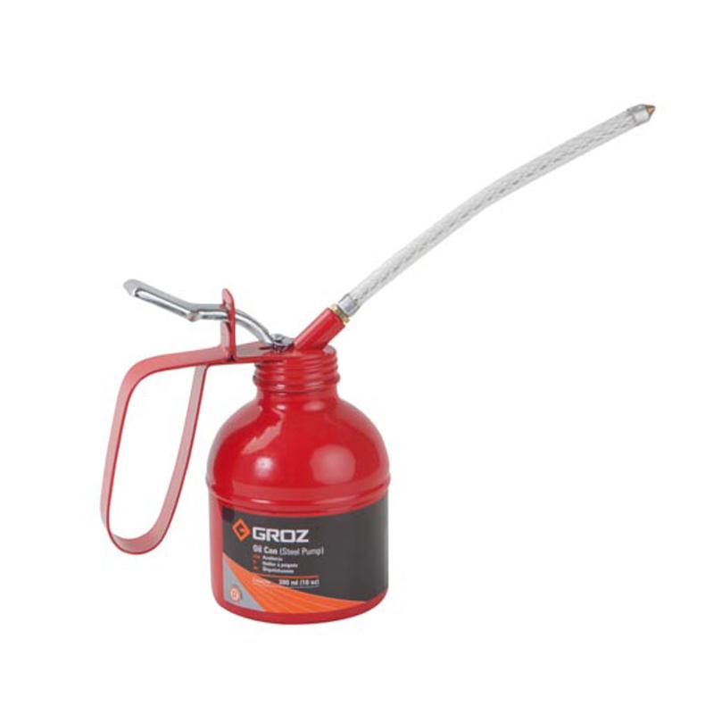 Groz Oil Can Metal Body 300ml Flexi Spout