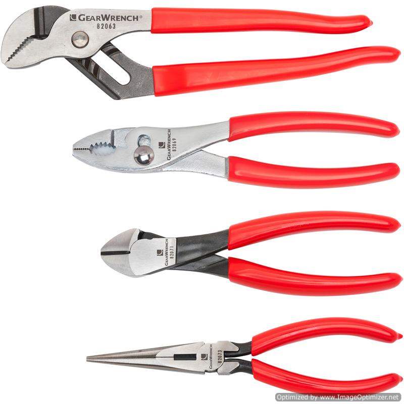 Gearwrench 4pc Mixed Plier Set Dipped Handle