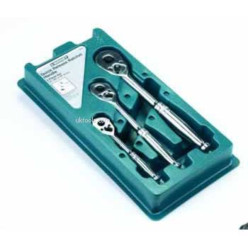 Ratchet Set 1/4 - 3/8 - 1/2 Dr 3pc Set