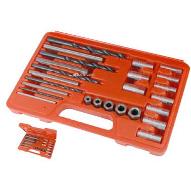 25PC SCREW EXTRACTOR/DRILL & GUIDE SET