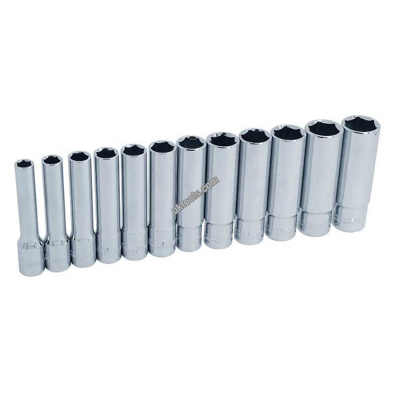 Trident T120300 Extra Deep Socket Set 8-19mm