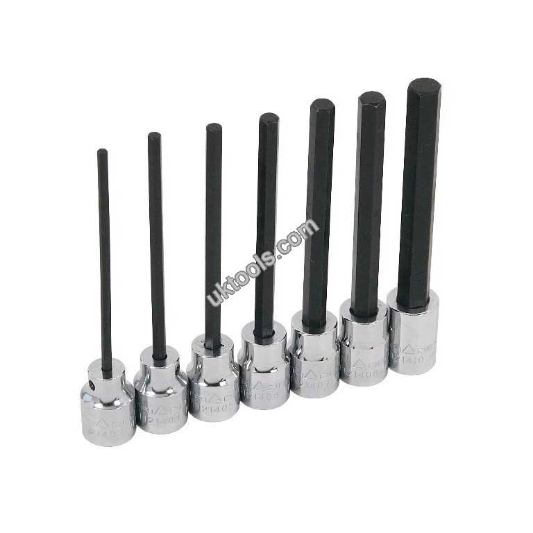 Long Hex Set 3/8 Dr 7pc Set 3-10mm