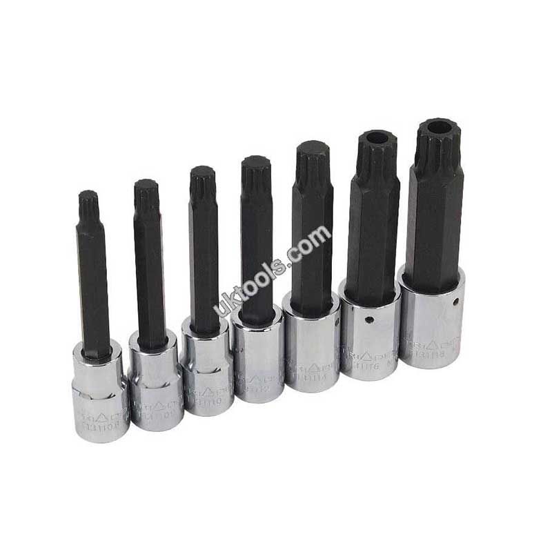 Long Spline Set 7pc 1/2 Dr M8-M18