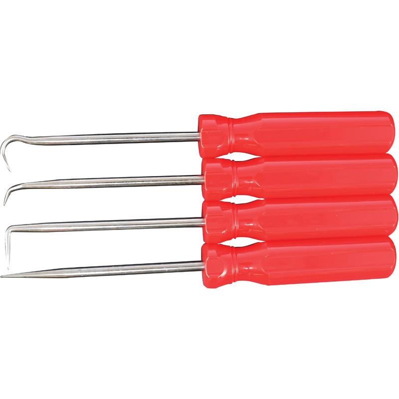 Trident-T233100 Hook and Pick Set 4pc - Red Handle