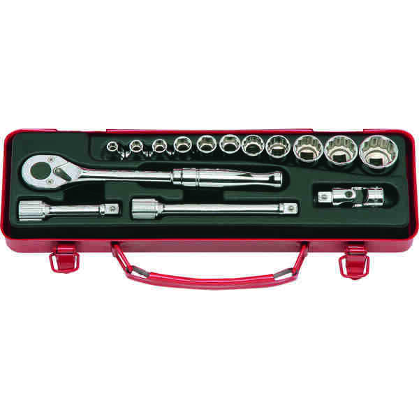 Koken 3252M 15 Piece 3/8''Drive Socket Set in a Metal Case