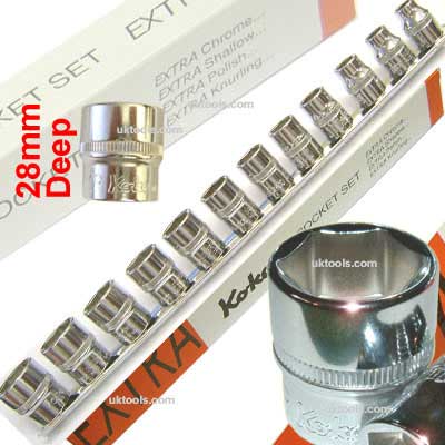 Koken RS3400MSP-set-12 12piece extra 3/8''.Dr 6-point socket set
