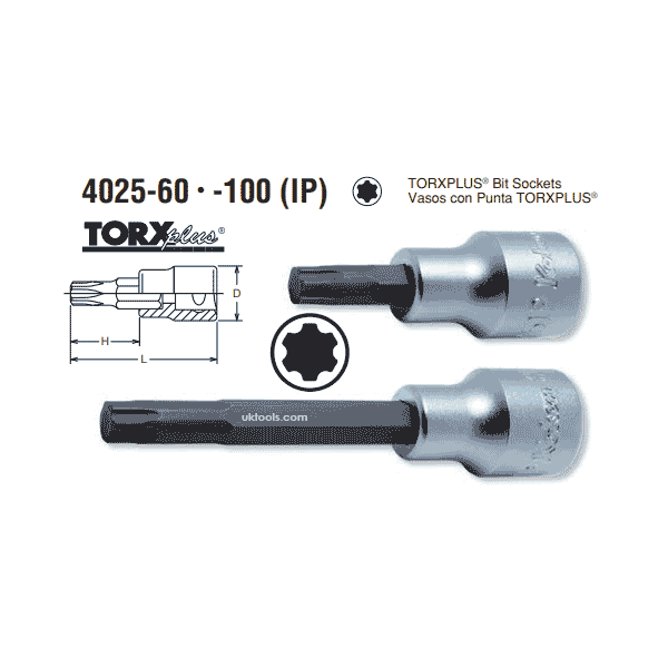 Koken 4025.100-55IP 1/2'' DRIVE LONG (100mm) TORX PLUS T55