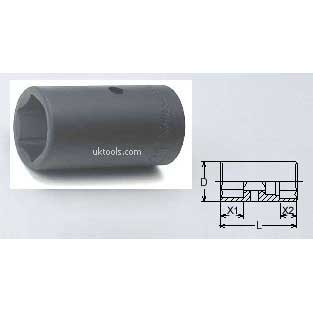 Koken 14118M-19X21 19x21mm 1/2''Drive Double Ended Impact Socket