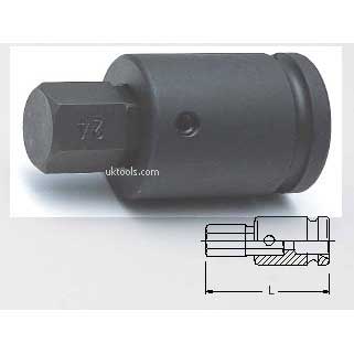 Koken 16107-22-17 17mm 3/4''Drive HEX BIT Impact Socket