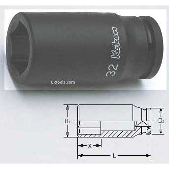 Koken 16300M-29 29mm 3/4''Drive DEEP 6point(hex) Impact Socket