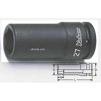 Koken 16301M-21 21mm 3/4''Dr. DEEP 6pt Thin Wall Impact Socket