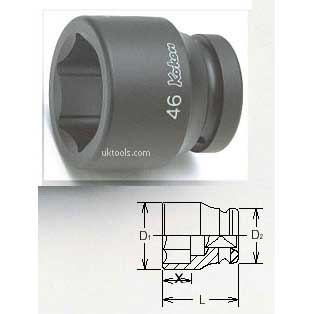 Koken 18400M-33 33mm 1''Drive Standard 6point(hex) Impact Socket