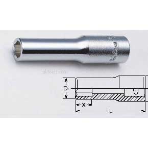 Koken 2300M-6 6mm 1/4''Drive 6-Point Deep 50mm Long Socket