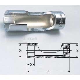 KOKEN 3300FN-16  16mm 3/8'' Drive Flare Nut Socket