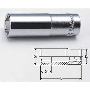 Koken 3300A-5/16 5/16 (inch) 3/8Dr 6-Point Deep 55mm Long Socket