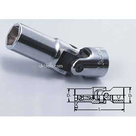 Koken 3340G-10 10mm 3/8''Drive UJ 65mm Long Glow Plug Socket