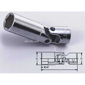 Koken 3340M75-12 12mm 3/8''Dr. 6-pt U J Deep Socket 75mm Long