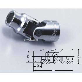 Koken 4440A-11/16 11/16'' 1/2''Dr. U J Socket 6pt(hex)