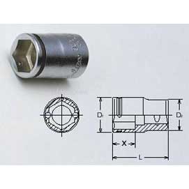 Koken 3450M-8 8mm 3/8''Drive Nut Grip Socket