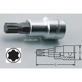 Koken 4027M100-13 M13 100mm Long 1/2''Drive RIBE BIT Socket