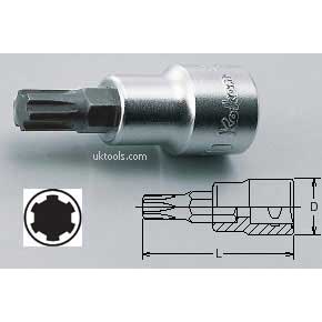 Koken 4027M100-12 M12 100mm Long 1/2''Drive RIBE BIT Socket