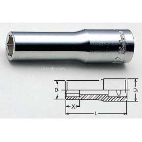 Koken 4300M-25 25mm 1/2''Drive Deep 6point(hex) Chrome Socket