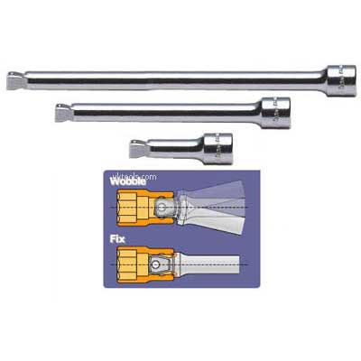 Koken 4763/3 3 piece 1/2''Dr. Wobble-Fix Extension Bar Set 50 to 250mm Lo