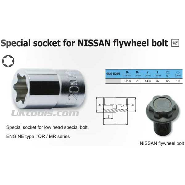 Koken 4425-E20N Nissan Flywheel Socket - e20