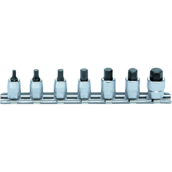 Koken RS2010M/7-L25 7pc 1/4''.Dr Metric hex bit 25mm long socket set