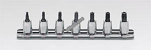 Koken RS2025/7-HOLE 1/4''.Dr Tamper torx 7pc set T10-T40